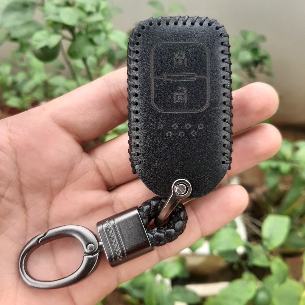 Bao da chìa khoá xe CRV, HRV, JAZZ loại 2 nút, da thật 100%, bảo hành 2 năm