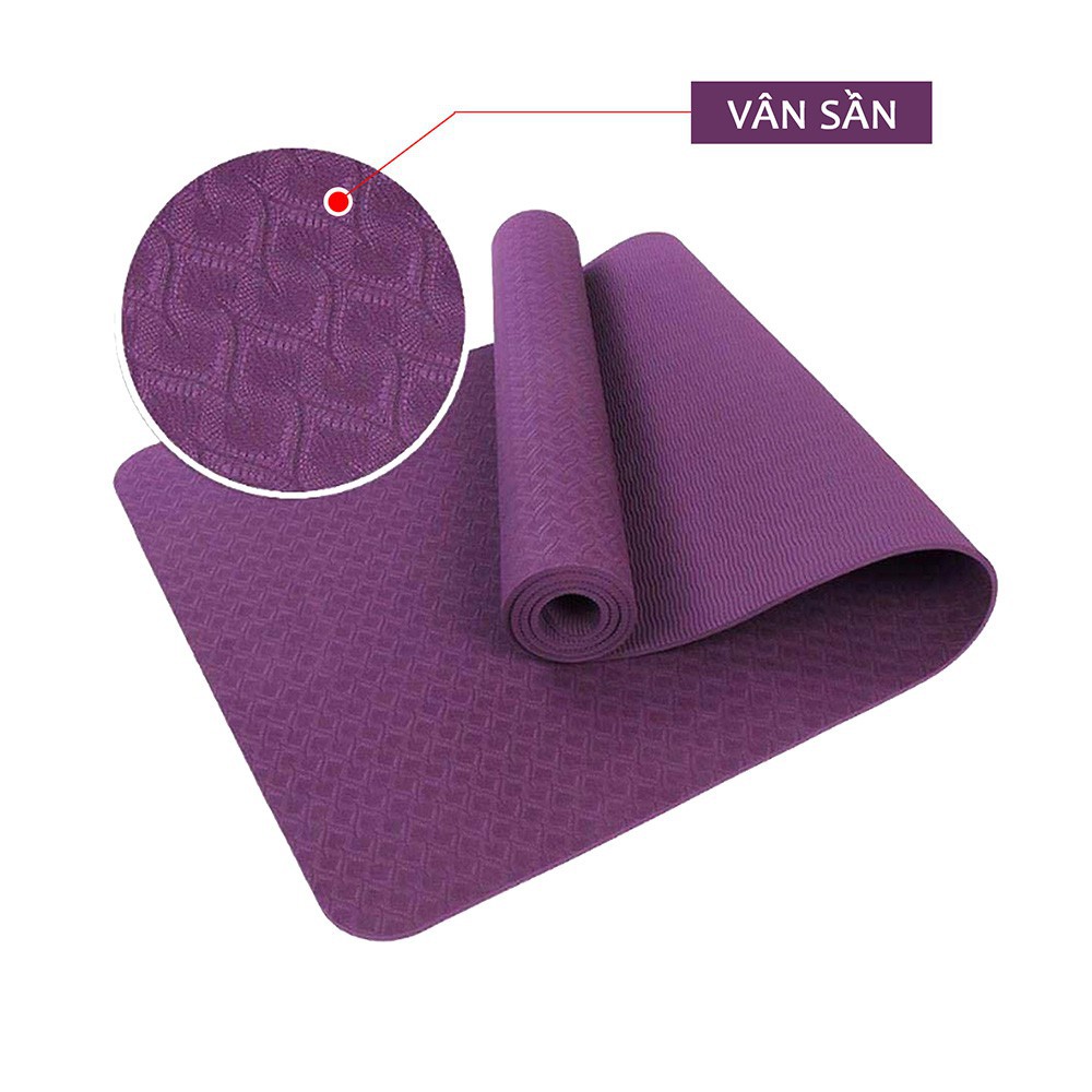 Thảm tập yoga TPE 6mm 1 lớp cao cấp, cực bền, đàn hồi Siêu tốt