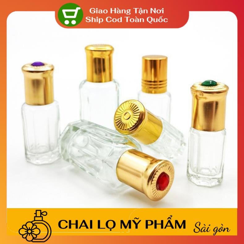 [3ml/6ml] Vỏ Lọ chiết nước hoa Dubai bi lăn Ruby rỗng / chai lọ đựng nước hoa