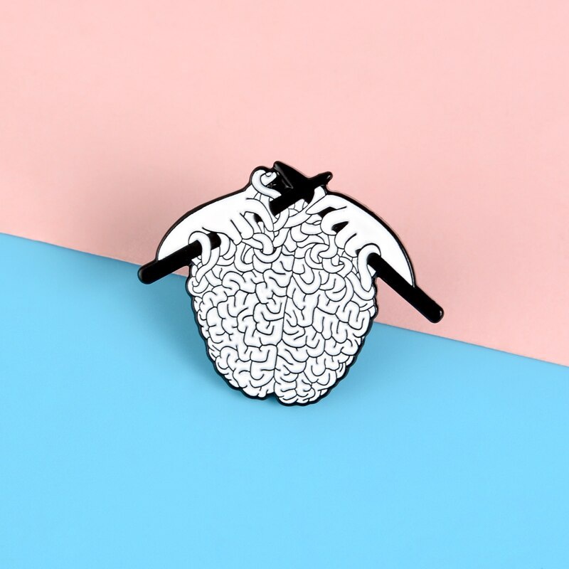 Huy Hiệu Cài Áo Hình Đàn Organ / Bộ Não Ngộ Nghĩnh