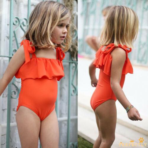 Bộ đồ bơi màu cam cho bé gái