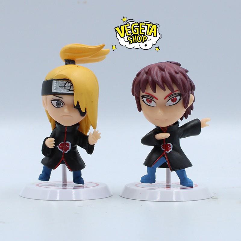 Mô hình Naruto - Team Akatsuki - Figure Set 11 nhân vật trong Naruto Chibi - Cao 7cm