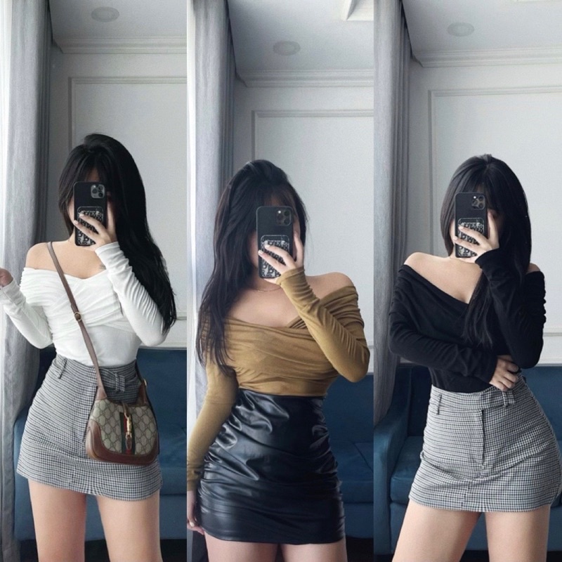 Áo trễ vai 3 màu