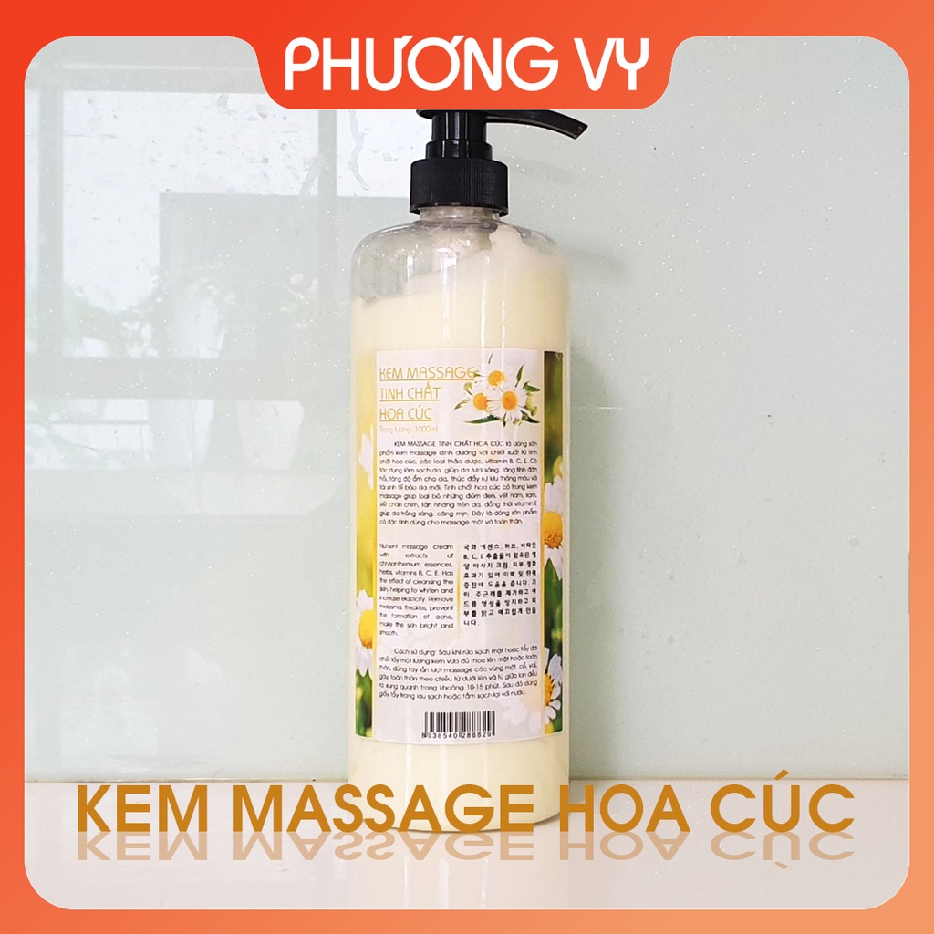 1000ml KEM MASSAGE TINH CHẤT HOA CÚC