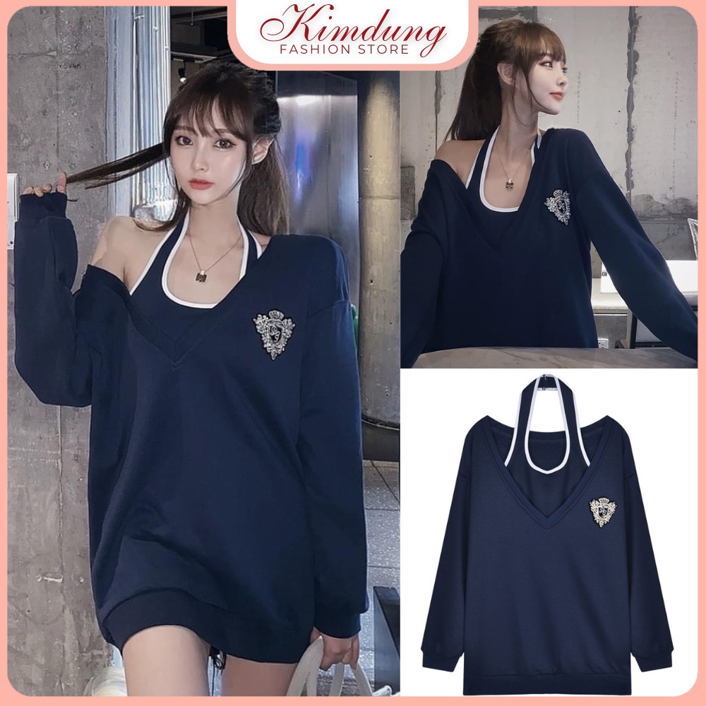 Set bộ áo khoác nữ tay dài và áo không tay thời trang cá tính quyến rũ cho nữ - Kim Dung Fashion Store