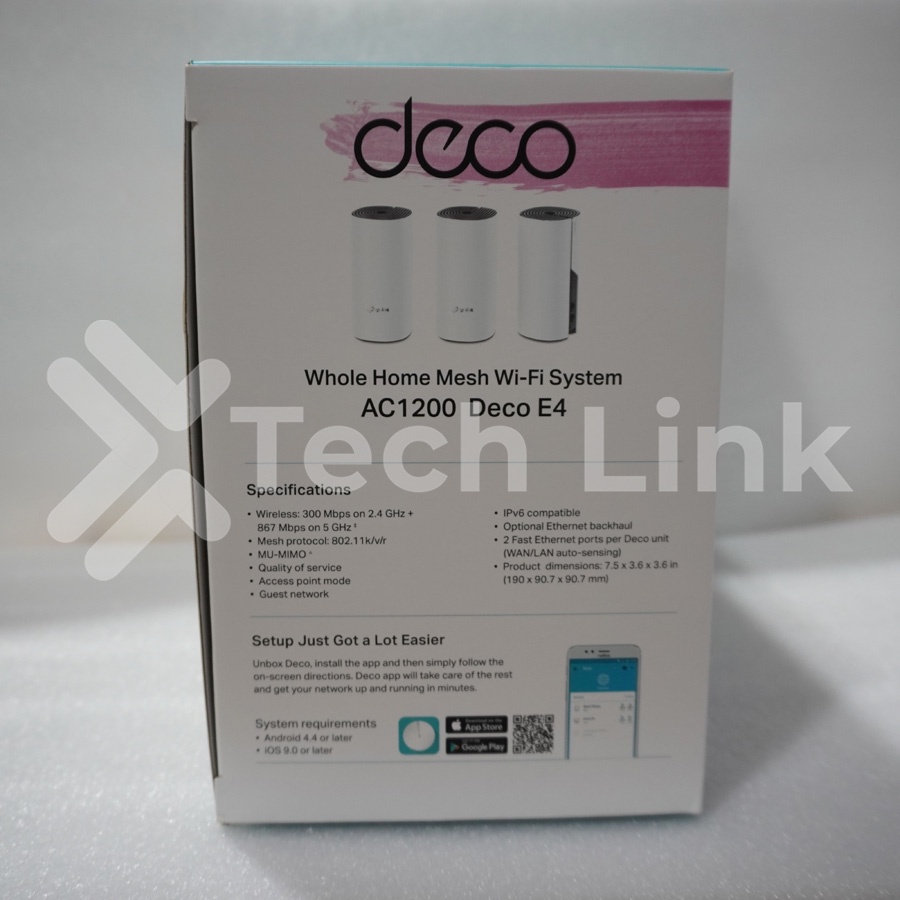 [Hỏa tốc] Hệ Thống Wi-Fi Mesh TP-Link Deco E4 Dành Cho Gia Đình Chuẩn AC1200