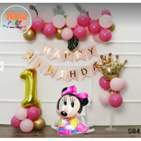 Set bong bóng trang trí sinh nhật (có thể thay đổi số tuổi) Combo set bóng happy birthday Phụ kiện trang trí sinh nhật