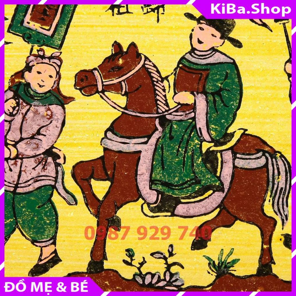[Tranh Đông Hồ] - Bức Vinh Quy Bái Tổ - không khung tranh - Dong Ho folk paintings - Viet Nam national cultural heritage