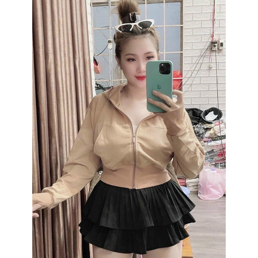 ÁO KHOÁC THUN CROPTOP