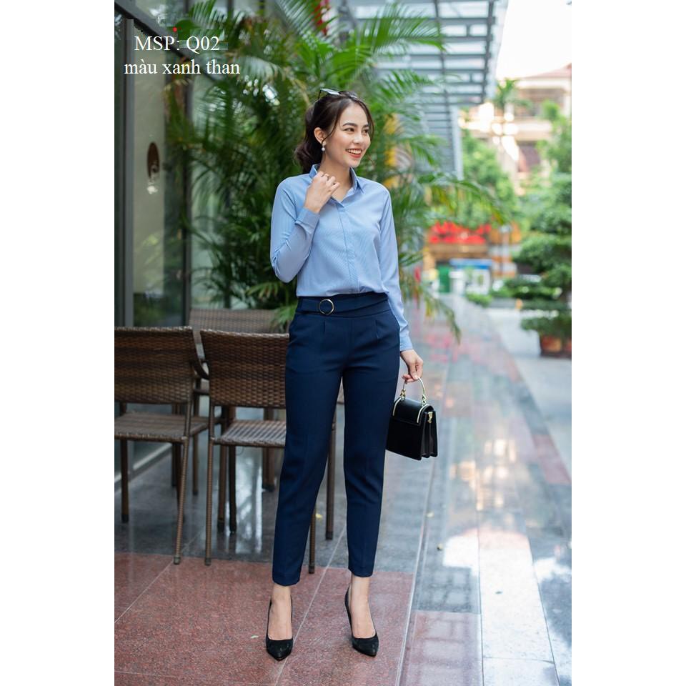 Quần tây công sở thiết kế đai lưng cực sang chảnh Mã 002 | BigBuy360 - bigbuy360.vn