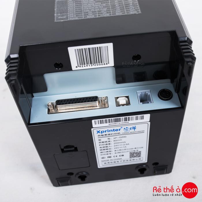Máy in hóa đơn Xprinter XP - Q200 LOẠI 2 cổng kết nối usb và LAN + Tặng kèm 5 cuộn giấy in bill | BigBuy360 - bigbuy360.vn
