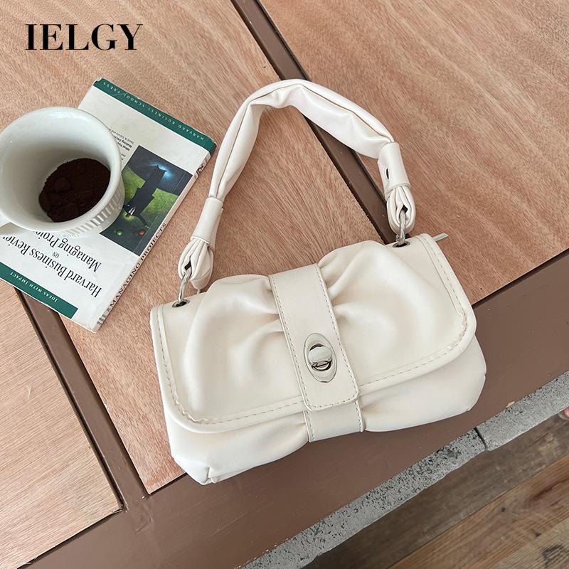 IELGY Túi Đeo Vai Một Bên Vai Xếp Ly Hình Đám Mây Cao Cấp Dành Cho Bạn Nữ