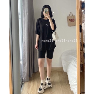 Set áo pull và quần legging ngắn