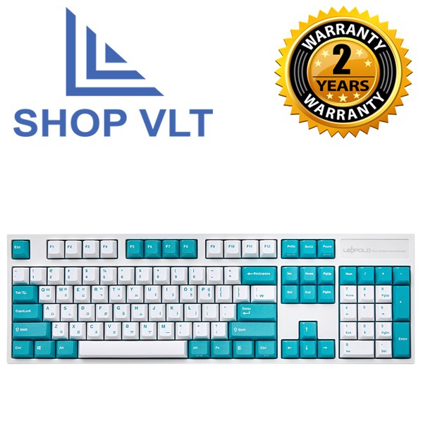 Bàn phím cơ Leopold FC900R PD White Mint -  Hàng Chính Hãng