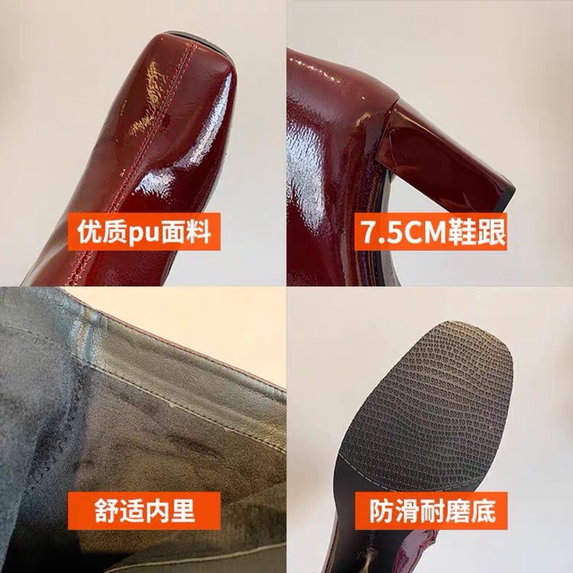 Boot da bóng gót vuông 7p + 2% phí shopee
