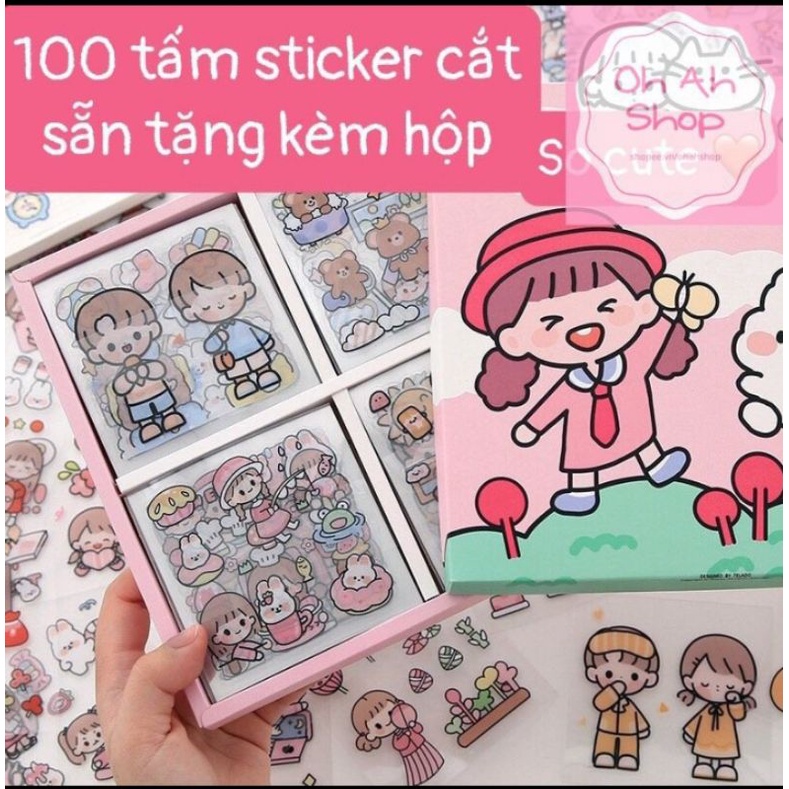 sticker 100 tấm giá rẻ (bán lẻ một tấm)