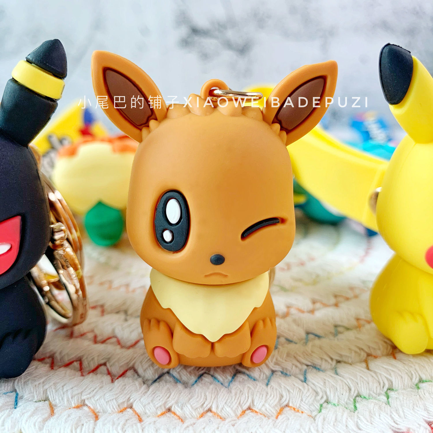 New Magic Baby Keychain Pikachu Yibu Cute Doll Gift Schoolbag Pendant Student Cartoon Anime