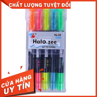 Hộp bút dạ quang 5 màu