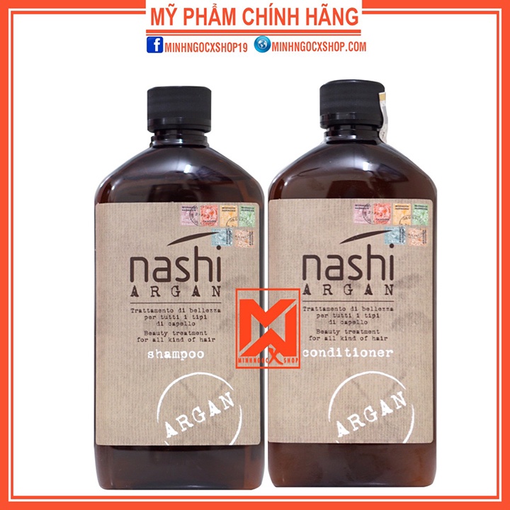 Dầu gội xả phục hồi hư tổn NASHI ARGAN 500ml chính hãng