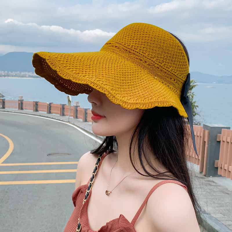  Mũ rộng vành hở chóp mẫu mới 2021 thời trang Hàn Quốc cho nữ