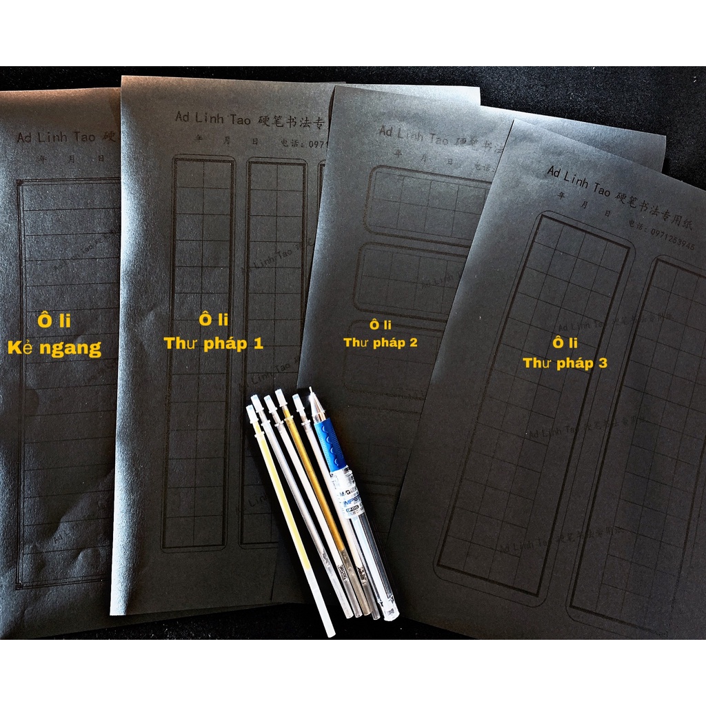 Giấy than đen ô li viết chữ đẹp chuyên dụng, giấy viết chữ đẹp - GTLT01