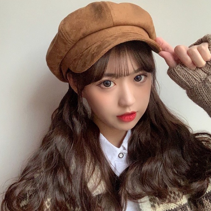 ❤️HOMIE CORNER❤️ Mũ nón nồi beret nữ chất da lộn cao cấp có đai chun điều chỉnh kích cỡ HC41