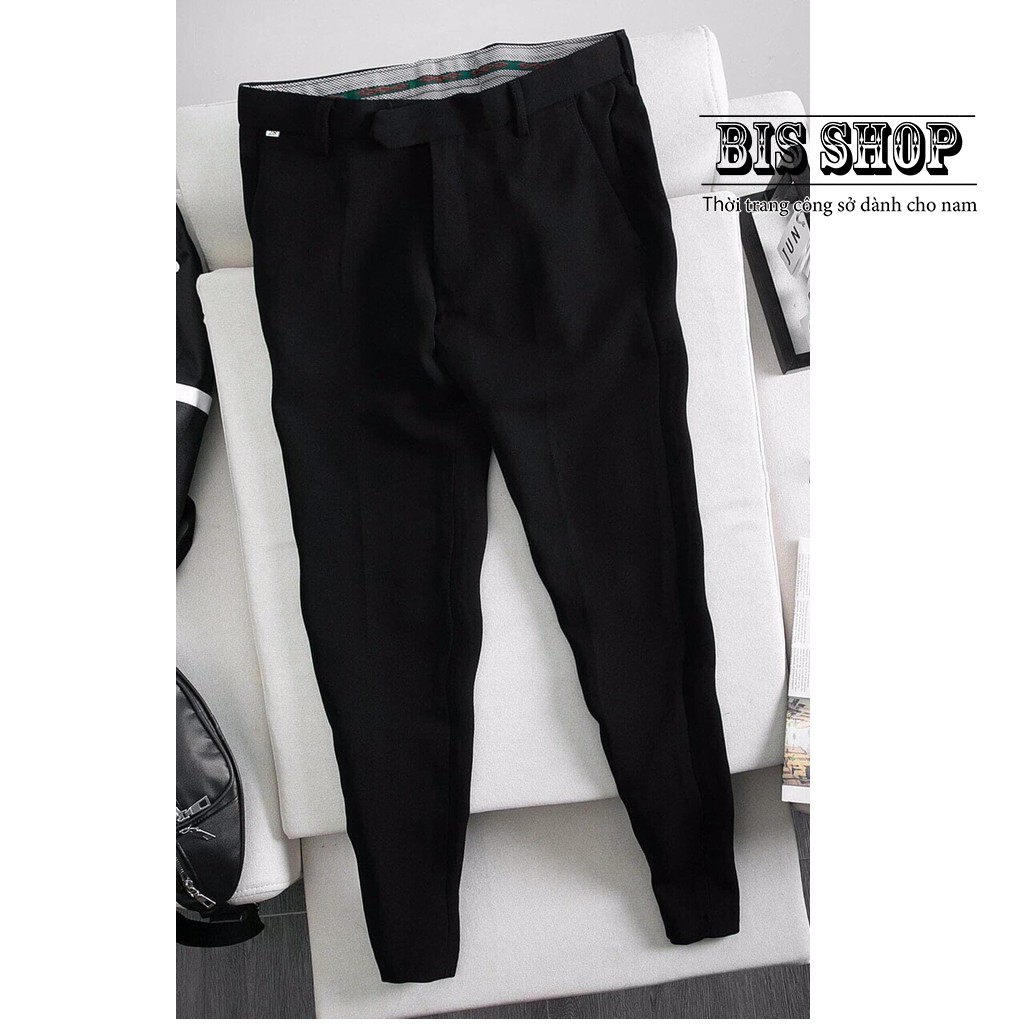Quần âu nam vải Tuyết Mưa dày dặn , ống côn co giãn | BigBuy360 - bigbuy360.vn
