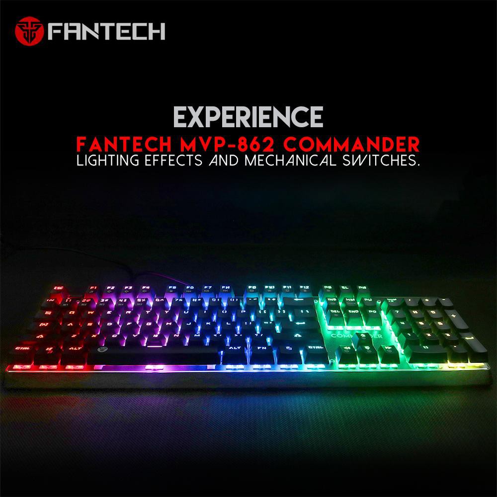 Combo bàn phím cơ + chuột chơi game, Led RGB, Blue Switch Fantech MVP 862