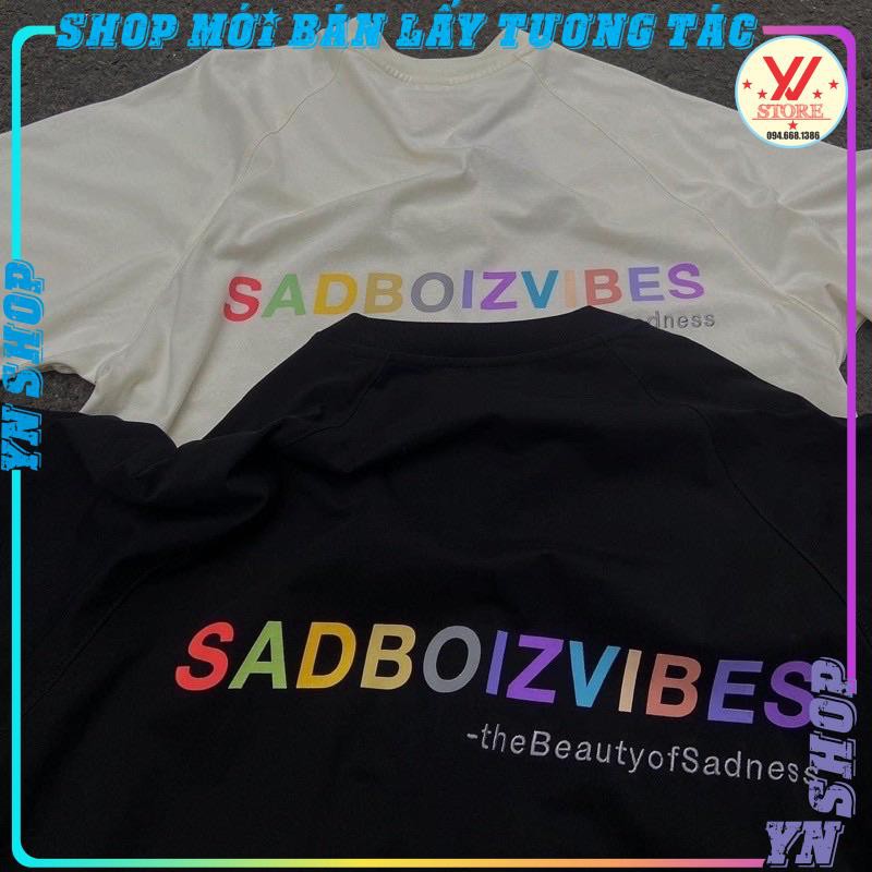 Áo thun unisex SADBOIZVIBES  7  màu   , áo phông nam nữ tay lỡ form rộng phong cách ulzzang