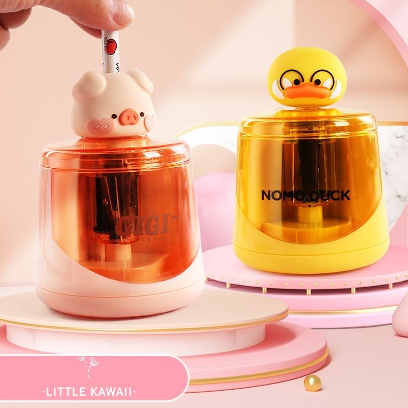 Máy chuốt gọt bút chì tự động heo vịt siêu cute