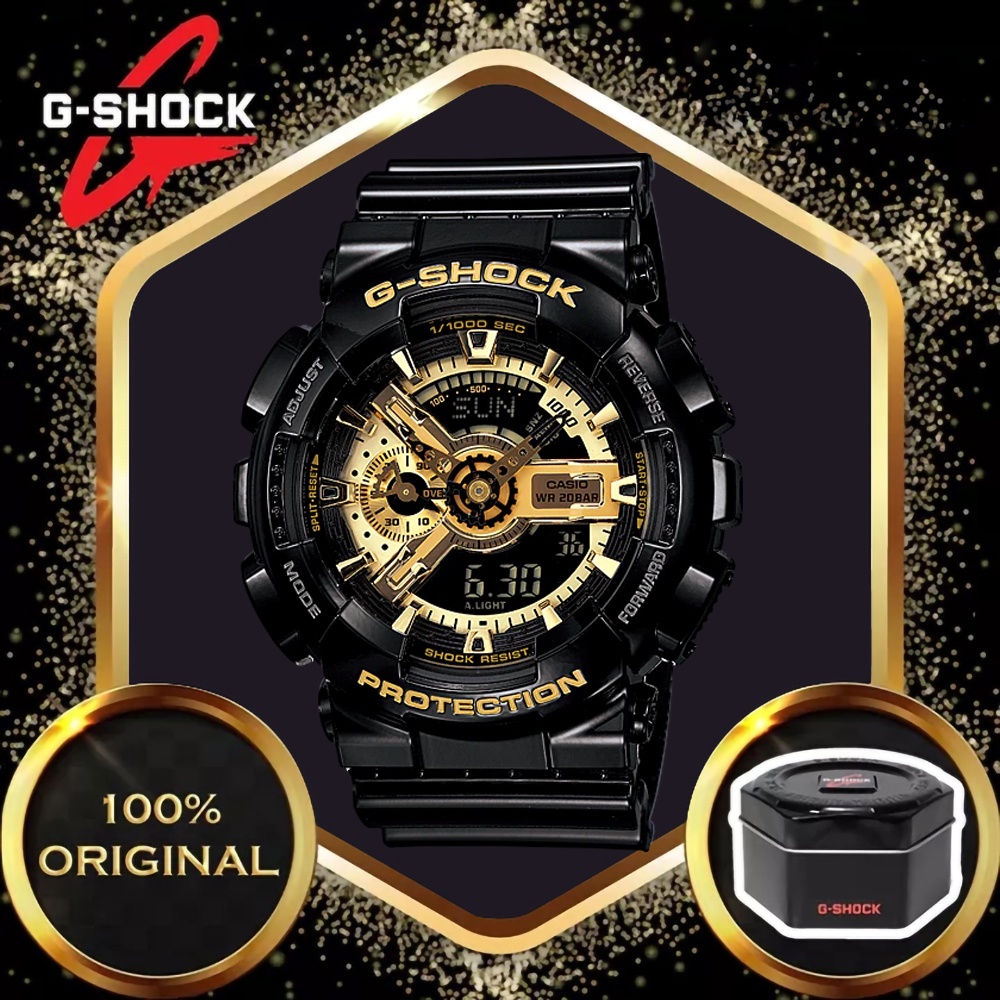 Đồng Hồ G-Shock 110GB Đồng Hồ Nam Gsock Đầy Đủ Phụ Kiện Chống Nước Chống Sock Giờ Quốc Tế , Kim Tốc Độ
