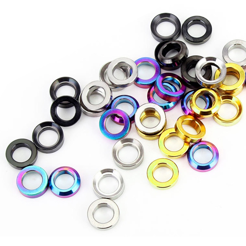 Bộ 4 Vòng Đệm Phanh Đĩa Bằng Titan M6 Dành Cho Xe Đạp Leo Núi