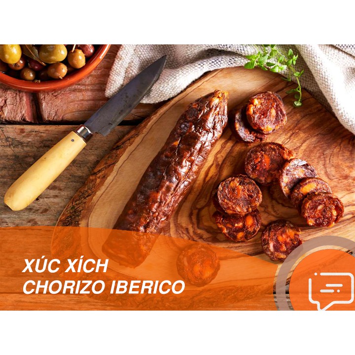 Xúc xích Chorlzo Iberico nhập khẩu Tây Ban Nha 200g – Vị cay