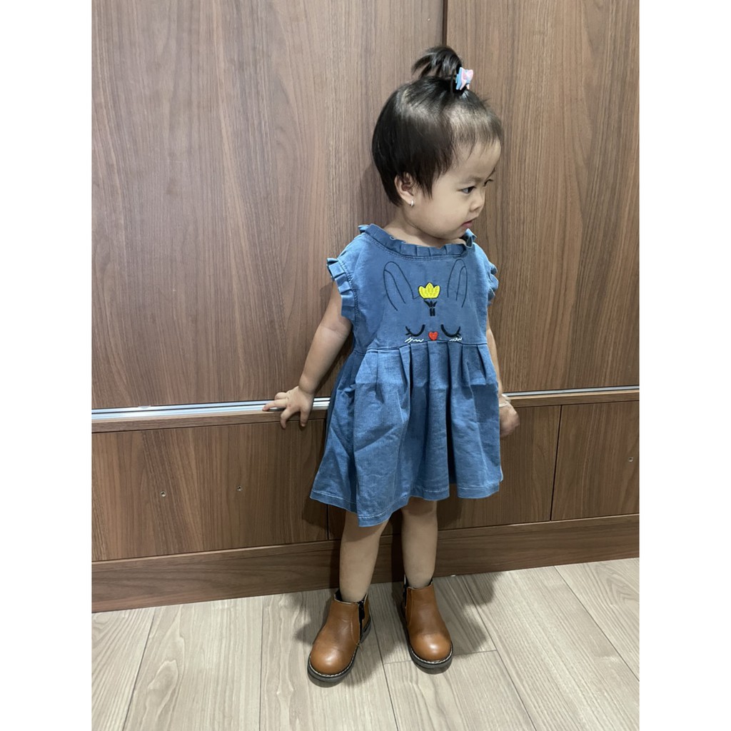 Váy Jean Thêu Hình Thỏ cute Cho bé Gái Samgo Shop bé từ 10-25kg