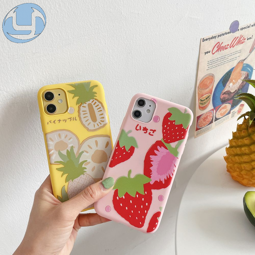 Vỏ đựng điện thoại trái cây thơm mềm sang trọng dành cho iPhone 6 6s 7 8 Plus X XR 11 Pro XS MAX Ốp lưng