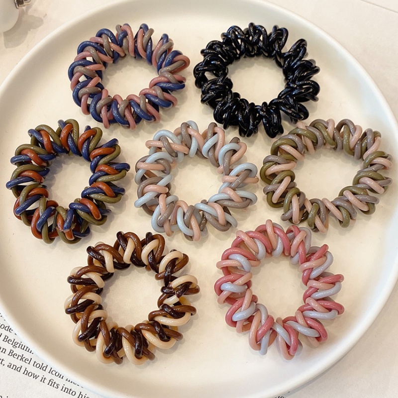 Dây buộc tóc co giãn thiết kế đơn giản thời trang Hàn Quốc