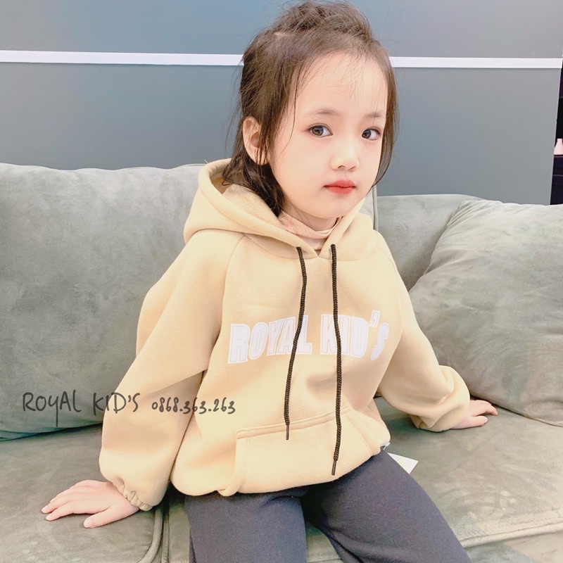 Áo hoodie cho bé trai, bé gái áo nỉ bông dày dặn Royalkids