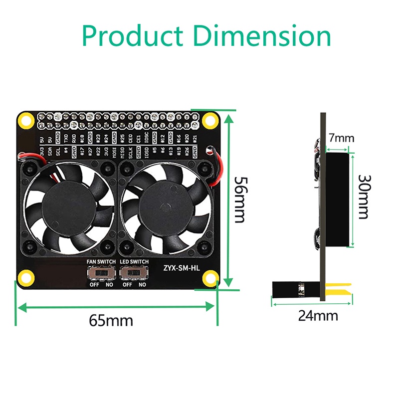 Quạt tản nhiệt Raspberry Pi 4B / 3B + / 3B / 3A +