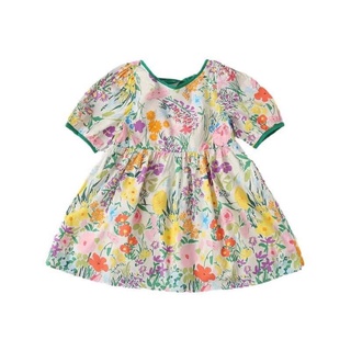 Mya - váy đầm hoa nhiều chi tiết màu chất cotton hàn quốc cho bé