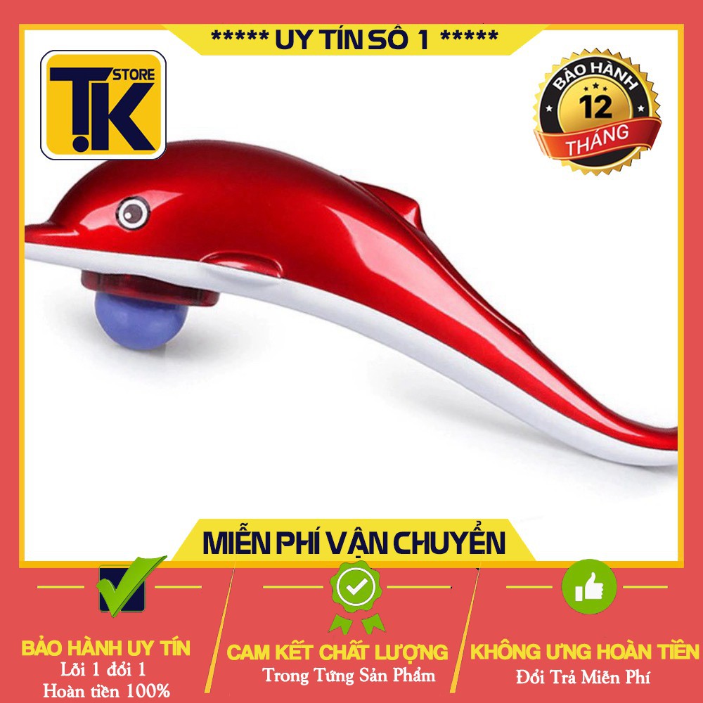 [Hàng Loại 1] Máy Massage Cầm Tay Cá Heo 3 Đầu RF-889 - Bảo Hành 12 Tháng