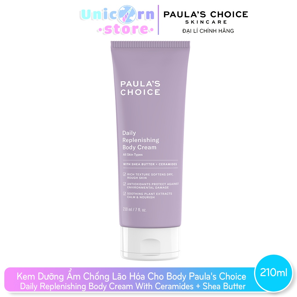 Kem Dưỡng Ẩm Chống Lão Hóa Cho Body Paula's Choice Daily Replenishing Body Cream With Ceramides + Shea Butter 210ml