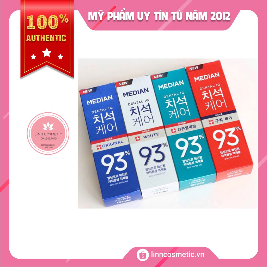 KEM ĐÁNH RĂNG MEDIAN 93% CHÍNH HÃNG SỐ 1 HÀN QUỐC Dental IQ Toothpaste  120g