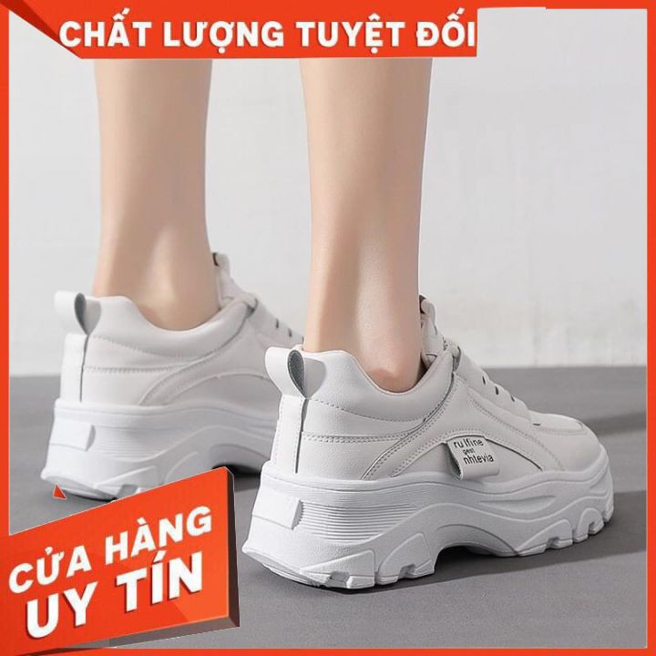 giầy thể thao độn đế cao cấp_ giầy thể thao chất da đẹp độn đế cao thời trang hàn quốc đi học đi chơi siêu hót