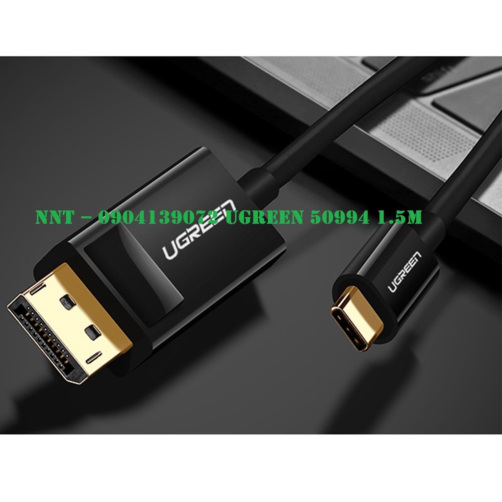 Cáp chuyển USB Type-C to Displayport dài 1.5m Ugreen 50994 Chính hãng