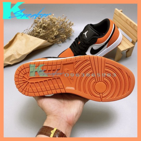 Giày Thể Thao Nam Nữ Jordan JD1 Low Cam Đen Cổ Thấp Thời Trang Full Box Bill | BigBuy360 - bigbuy360.vn