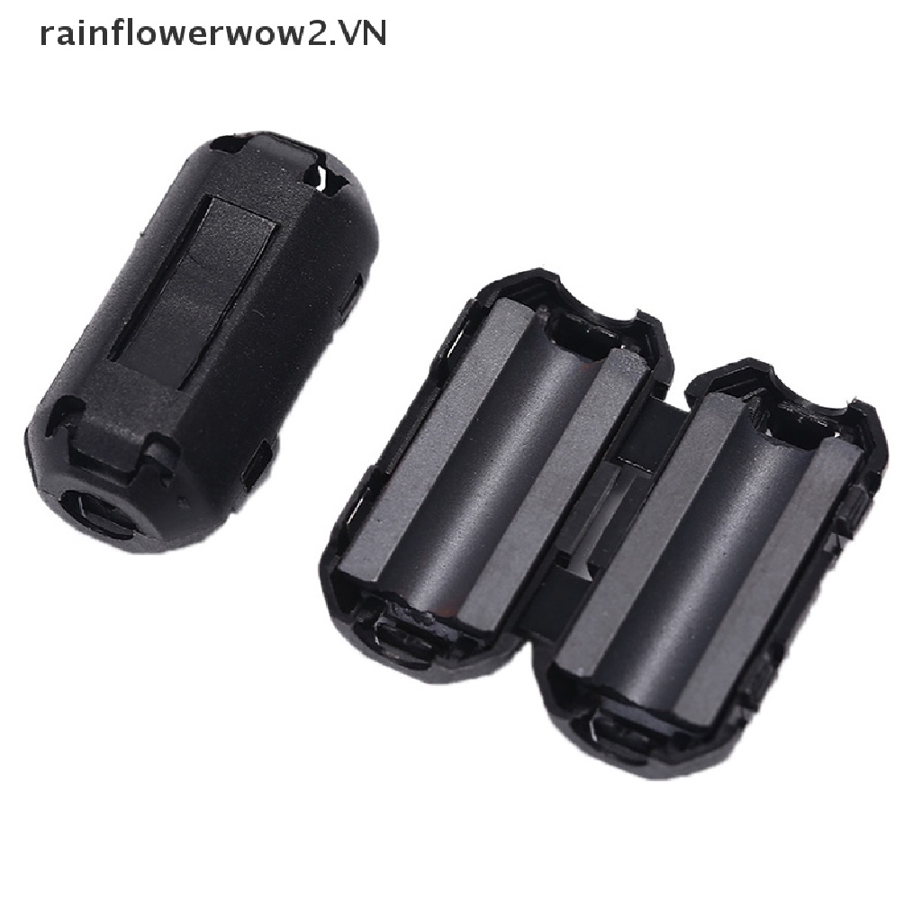 Bộ 2 Vòng Lọc Tiếng Ồn RFI EMI Màu Đen 5mm Dạng Kẹp Tiện Dụng