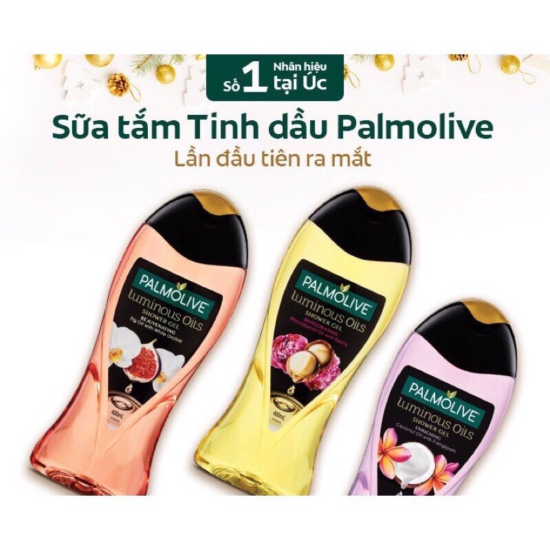 Dầu sữa tắm tươi trẻ làn da Palmolive tinh dầu vả và hoa lan trắng 400ml