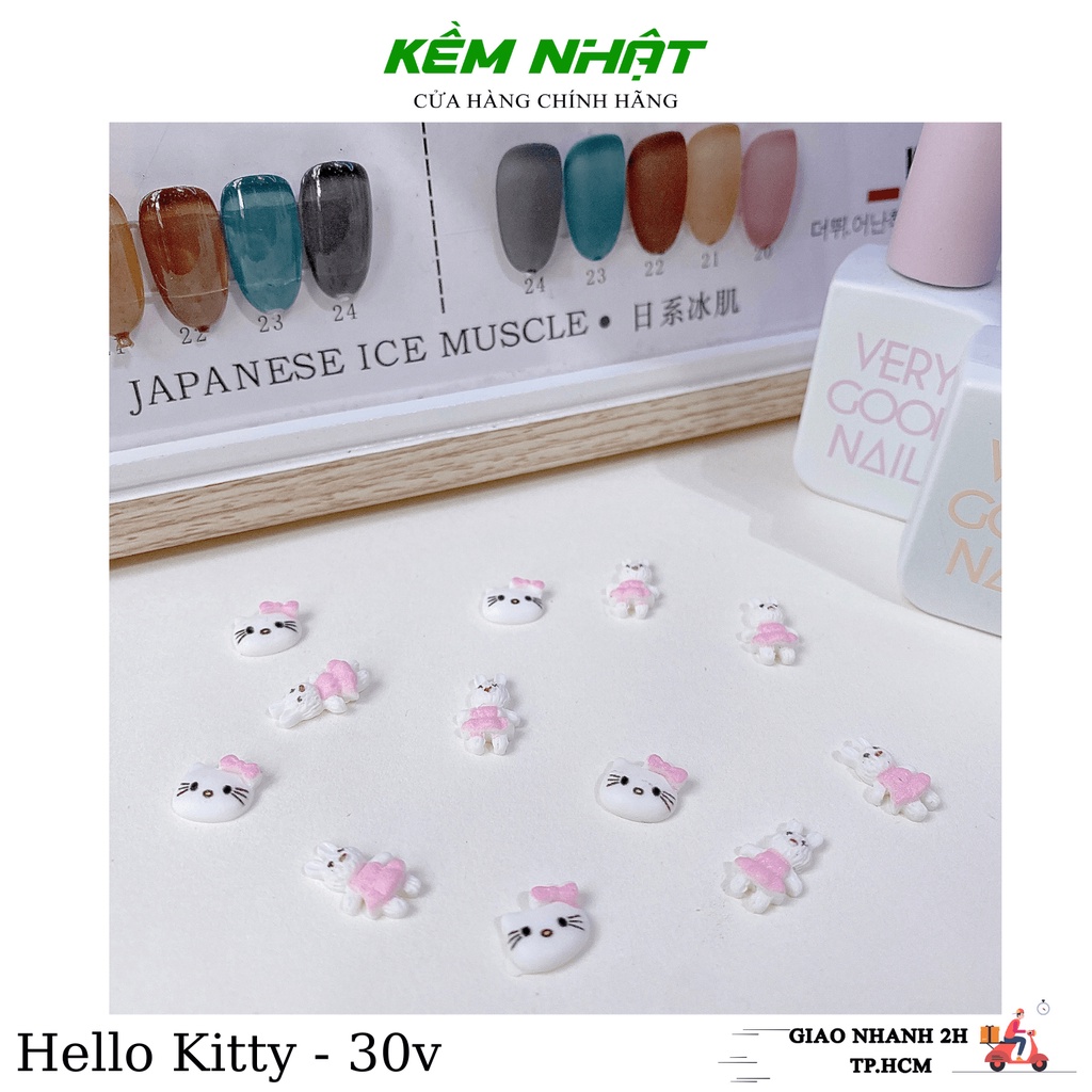 Set Charm Hello Kitty Đính Móng Dễ Thương