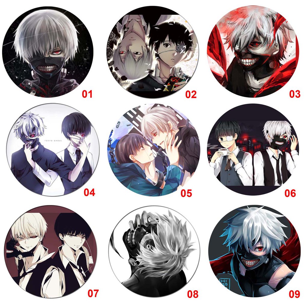 Huy hiệu anime Tokyo Ghoul- Keneki ken (nhiều mẫu)