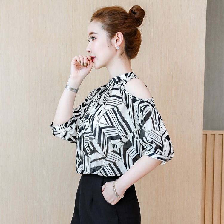 Áo Thun Ngắn Tay Họa Tiết Sọc Ngang Thời Trang Dành Cho Nữ